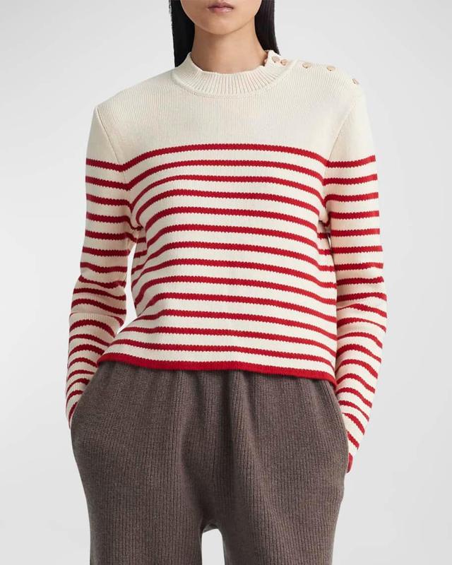 Oz Cashmere-Blend Striped Sweater Product Image
