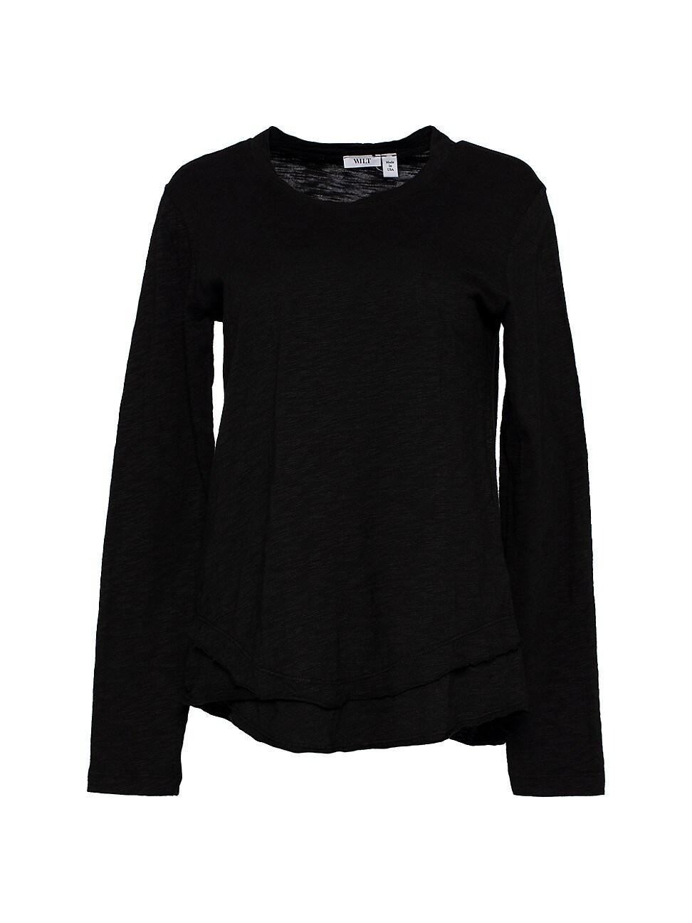 Womens Long Sleeve Mock Layer Tee Product Image