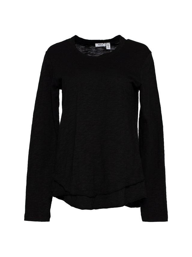 Womens Long Sleeve Mock Layer Tee Product Image