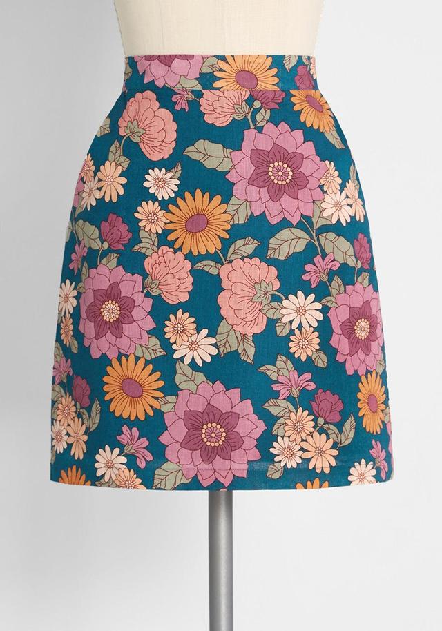 ModCloth x Princess Highway Floral Mini Skirt Product Image