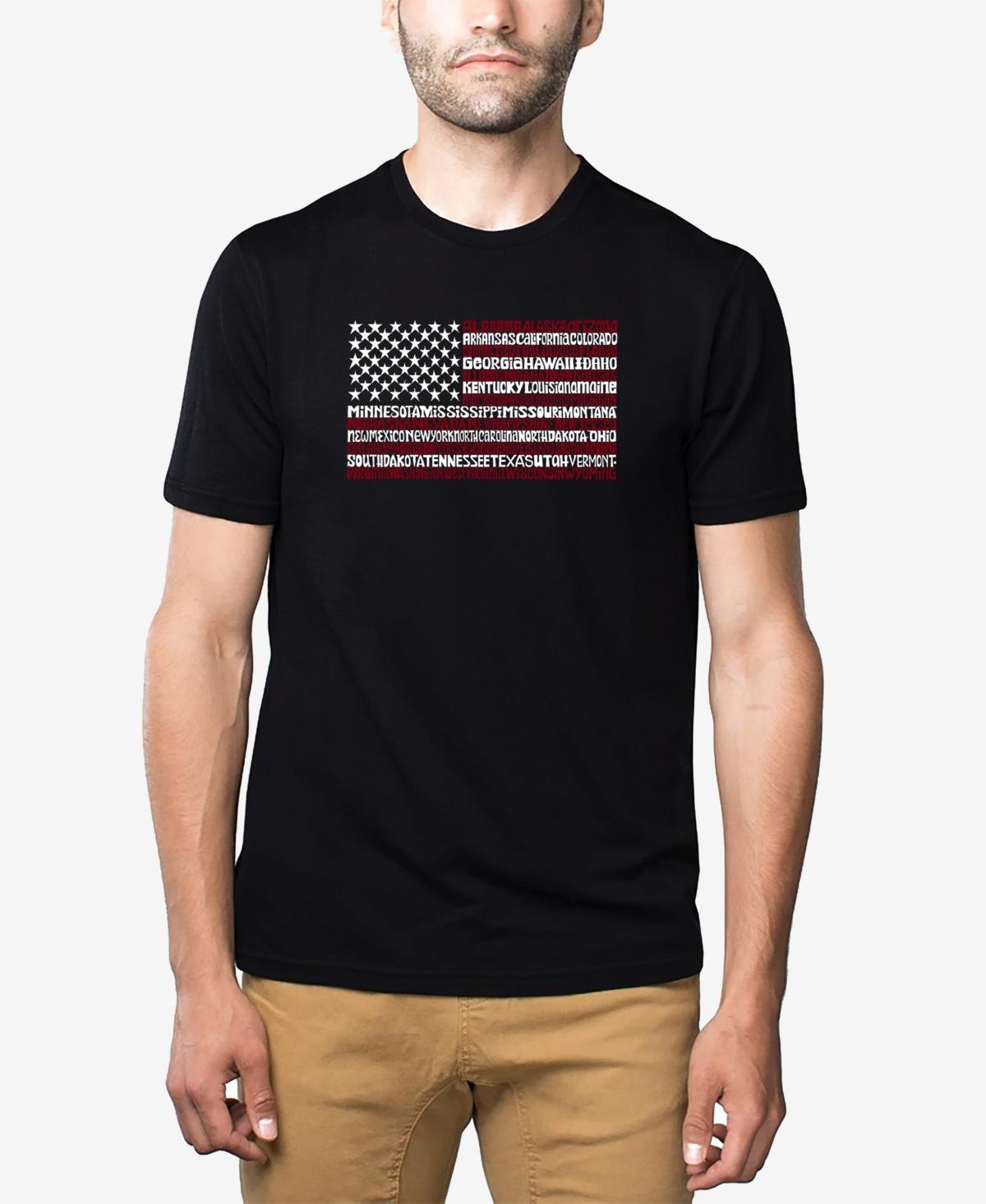 La Pop Art Mens Premium Blend Word Art Usa Flag T-shirt Product Image