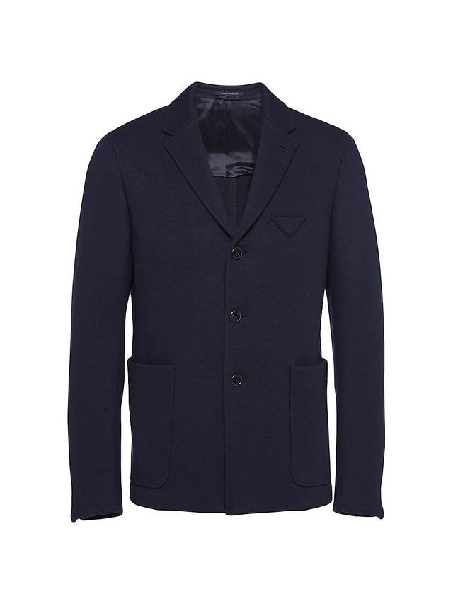 Mens Single-Breasted Cashmere and Wool Jacket Product Image