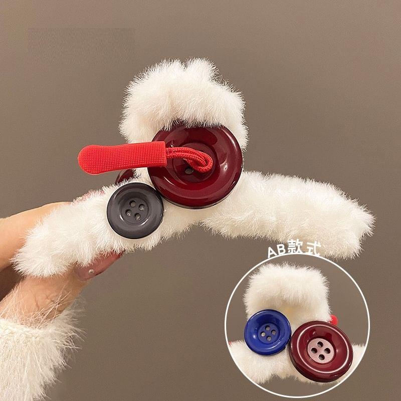 Fluffy Button Hair Claw Product Image