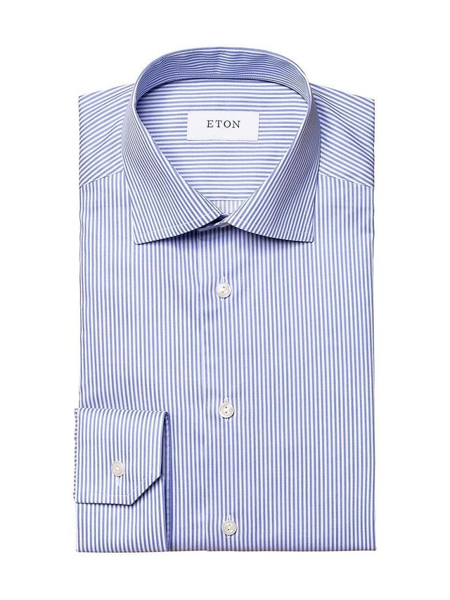 Eton Contemporary Fit Bengal Stripe Cotton Dress Shirt Product Image