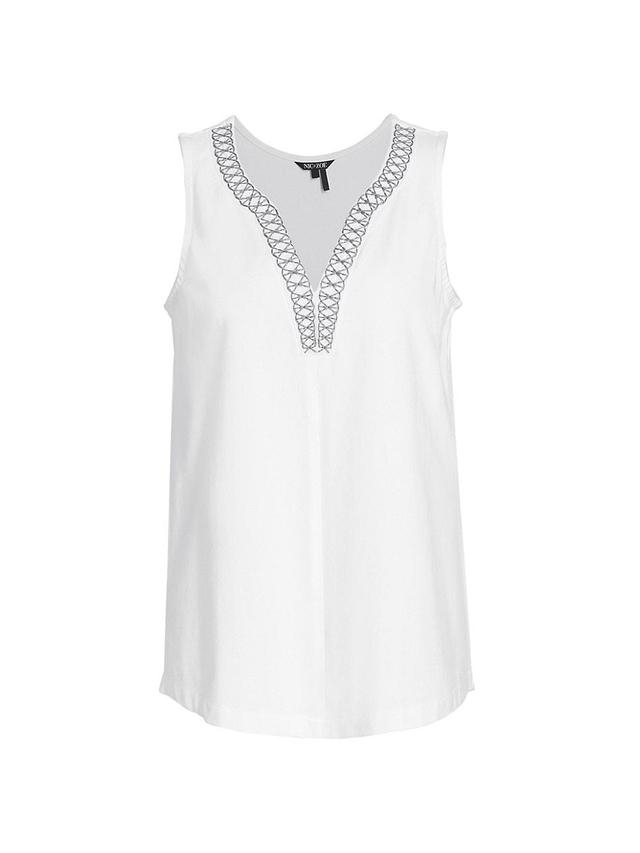 Womens Embroidered Sleeveless Tunic Product Image