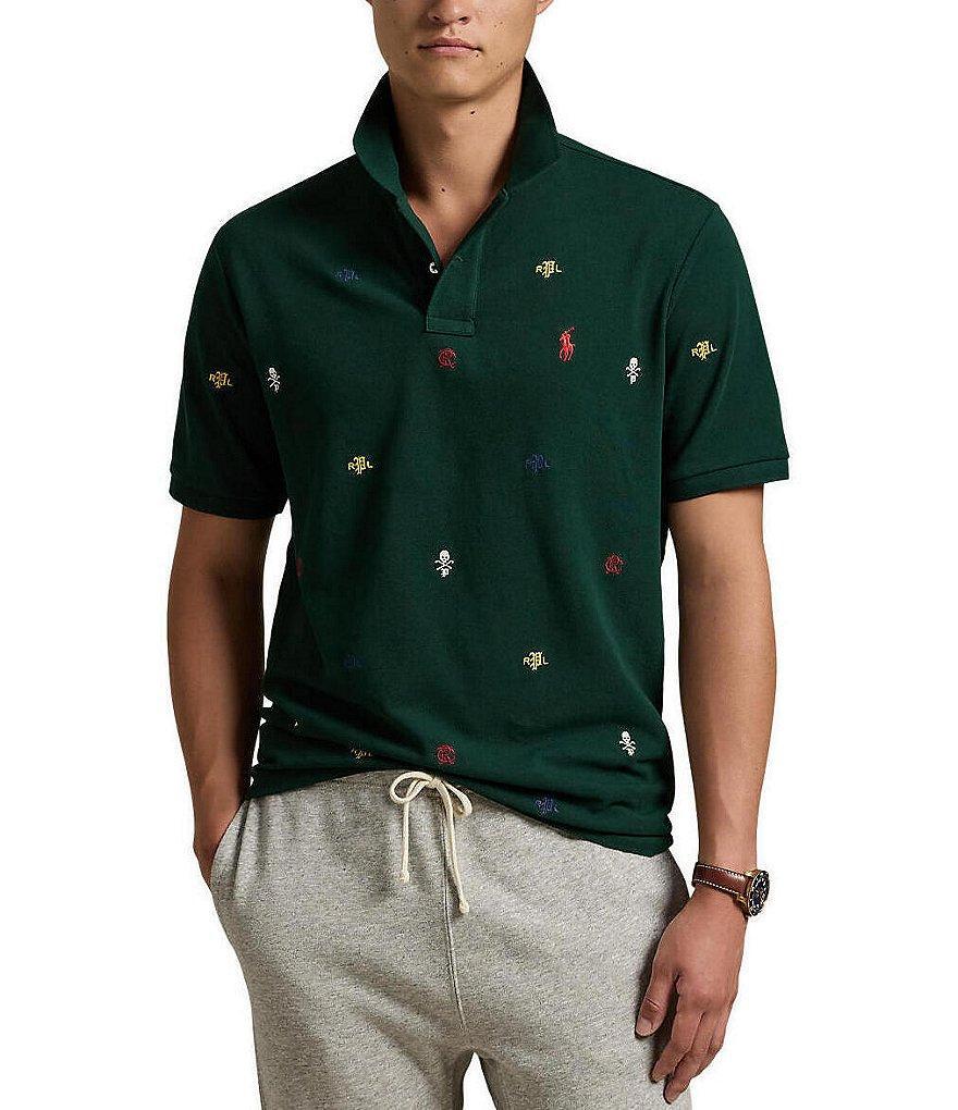 Polo Ralph Lauren Classic-Fit Embroidered Mesh Short Sleeve Polo Shirt Product Image