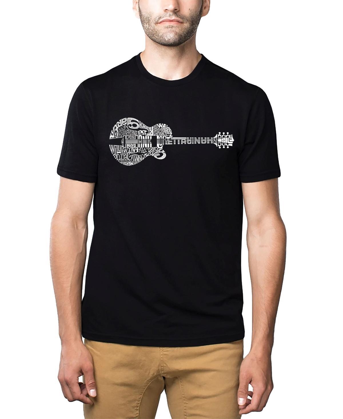 La Pop Art Mens Premium Word Art T-Shirt - Country Guitar Product Image