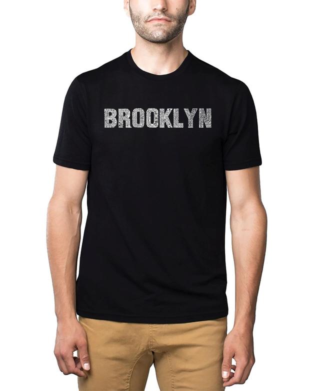 La Pop Art Mens Premium Blend Word Art T-Shirt - Brooklyn Neighborhoods Product Image