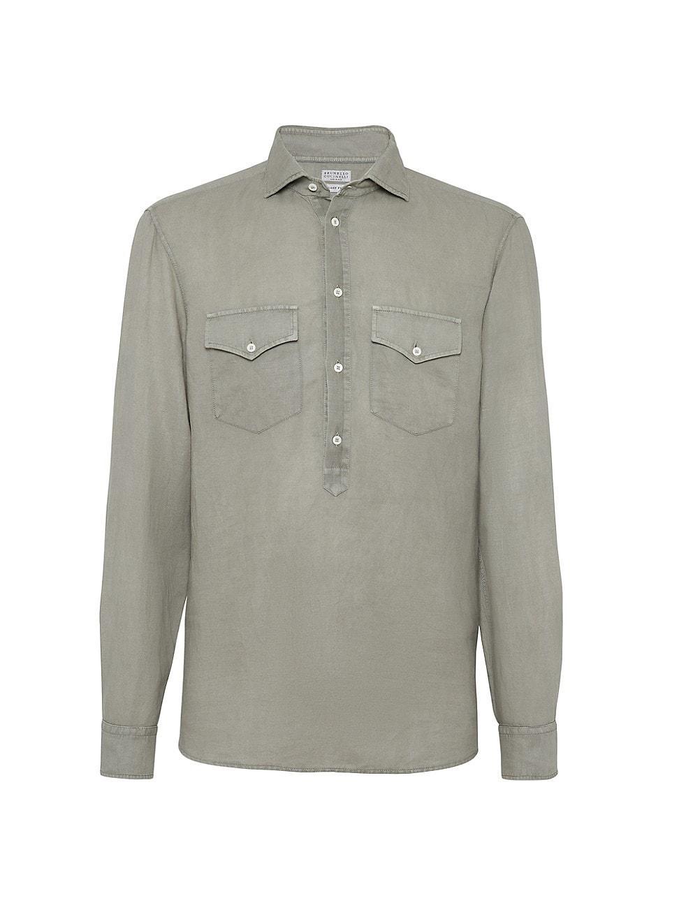 Mens Easy Fit Shirt in Linen and Cotton Product Image