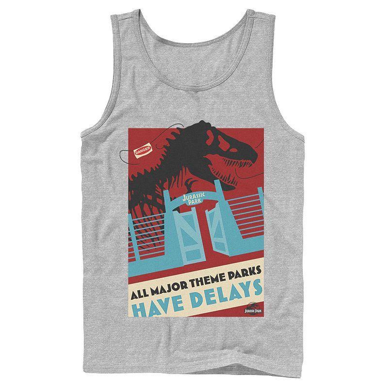 Mens Jurassic Park Delays Simple Gate Tank Top Blue Product Image