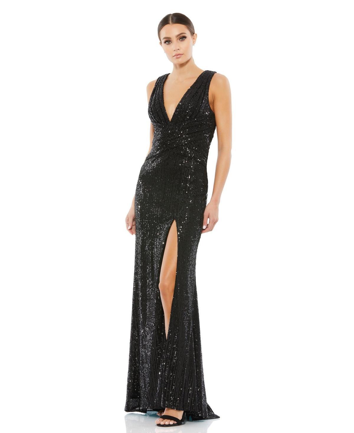 Mac Duggal Sparkle Sequin Sheath Gown Product Image