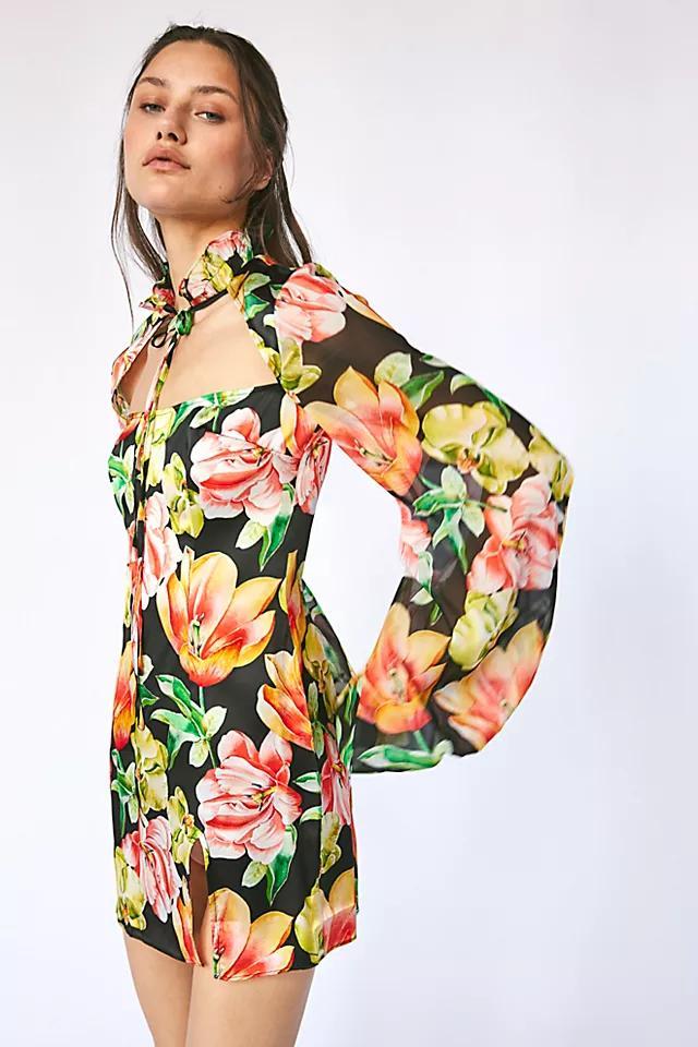 Kim Shui Floral Silk Mini Dress Product Image