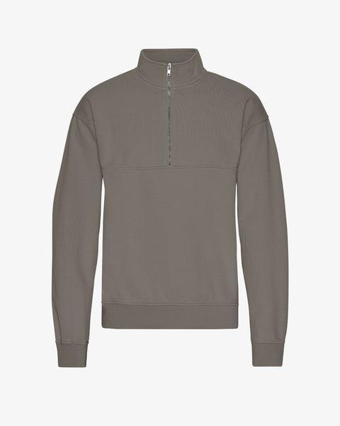 Organic Quarter Zip - Misty Brown Product Image