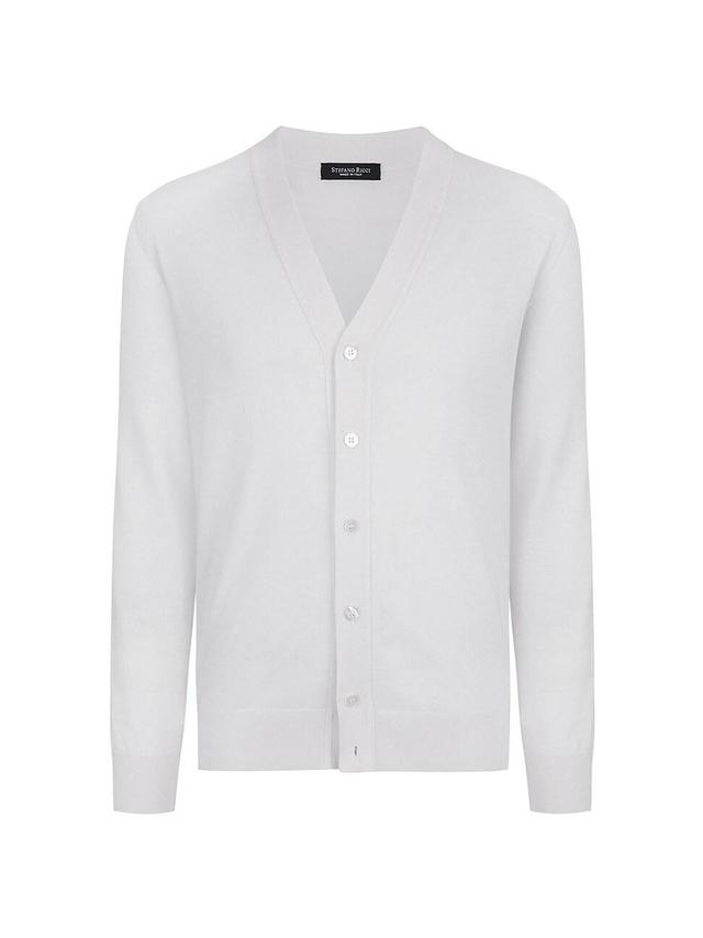 Mens Cashmere And Silk Cardigan Product Image