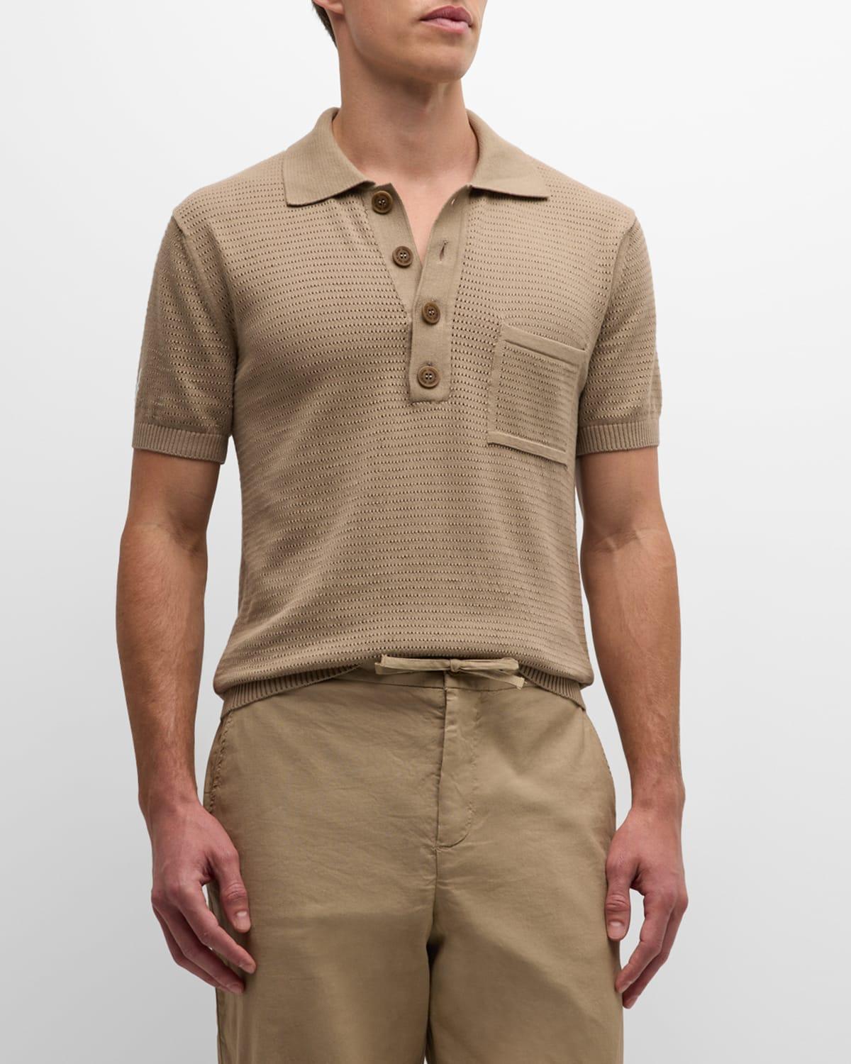 Men's Clemente Cotton Knit Polo Shirt Product Image