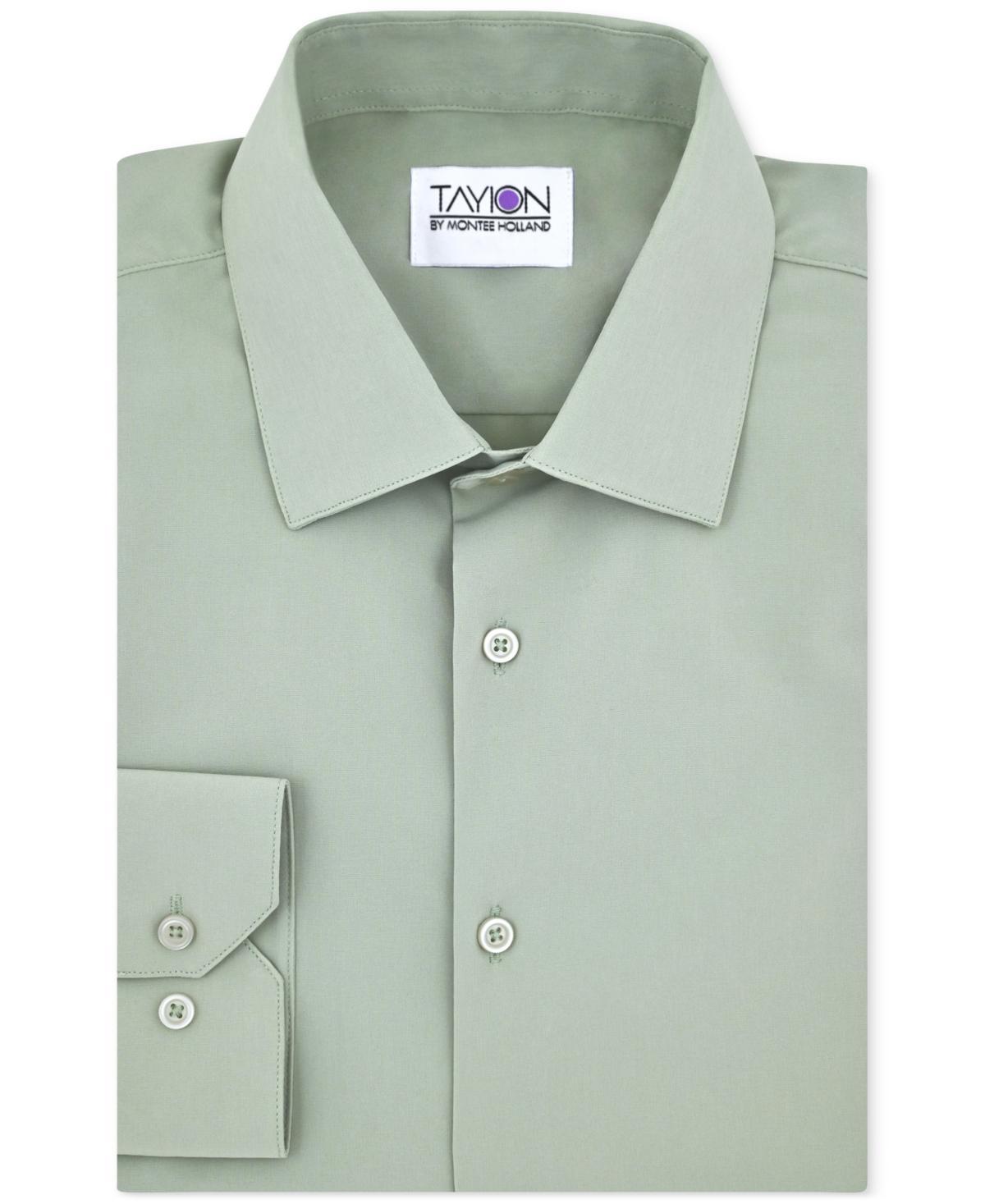 Tayion Collection Mens Solid Dress Shirt Product Image