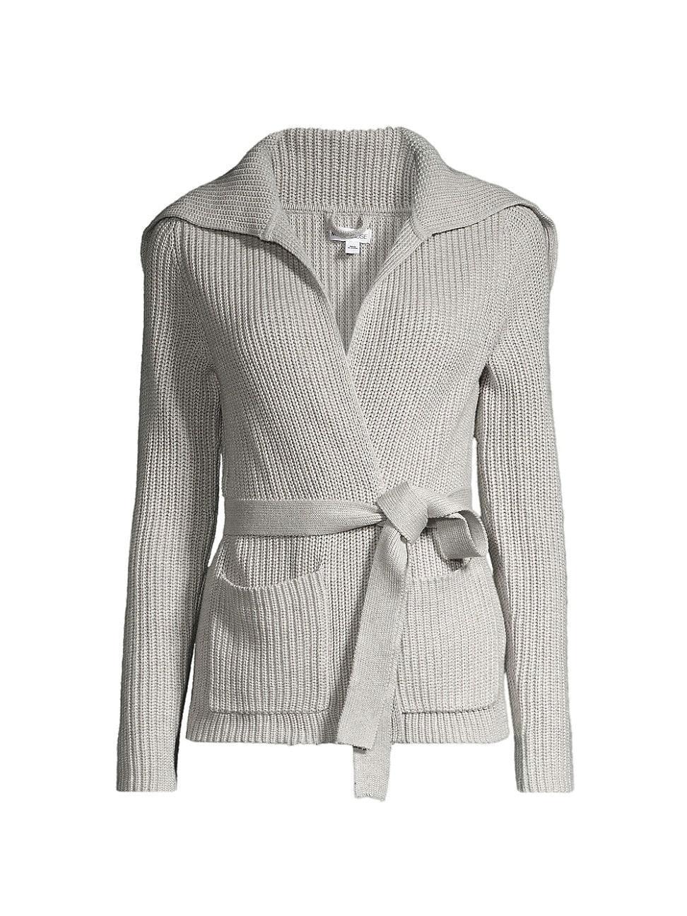 Womens Cotton-Cashmere Shaker Flyaway Cardigan Product Image