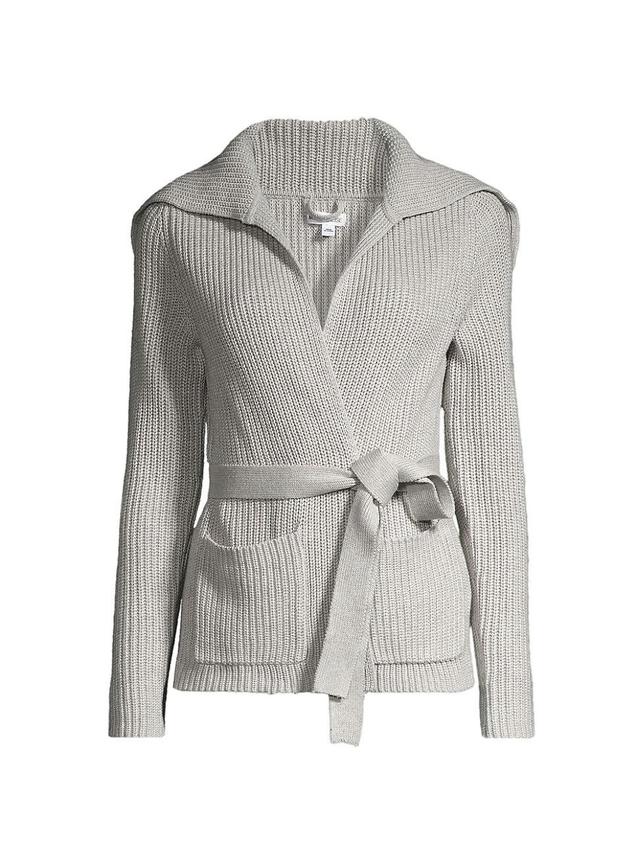 Womens Cotton-Cashmere Shaker Flyaway Cardigan Product Image