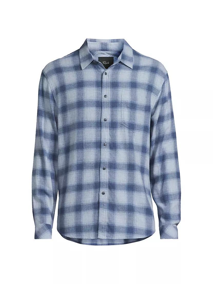 Lennox Check Cotton-Blend Long-Sleeve Shirt Product Image