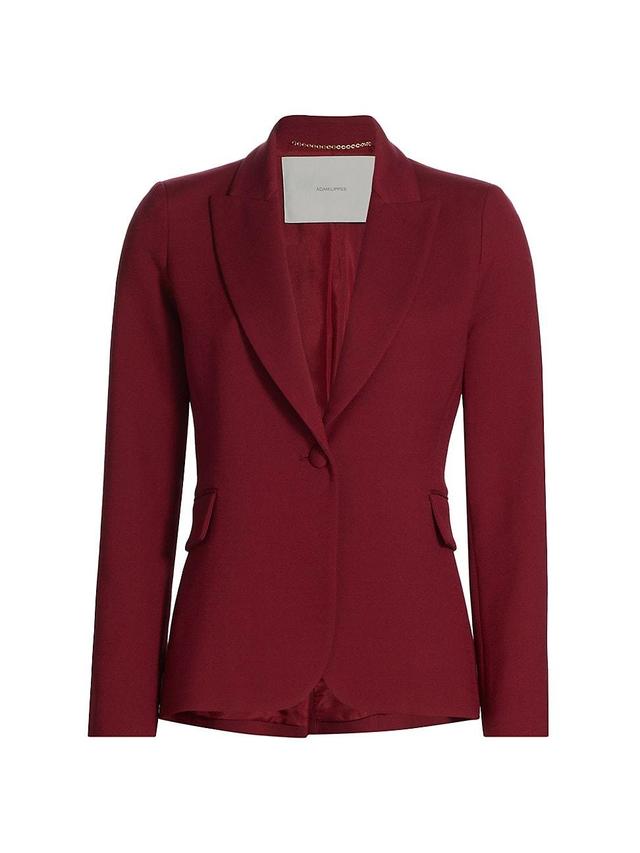 Womens Single-Breasted Silk-Wool Blazer Product Image