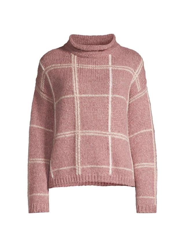 Womens Check Alpaca-Blend Sweater Product Image
