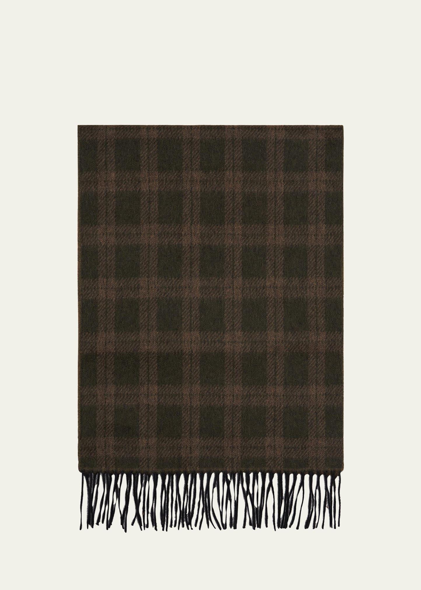 Mens Cashmere Check Scarf Product Image