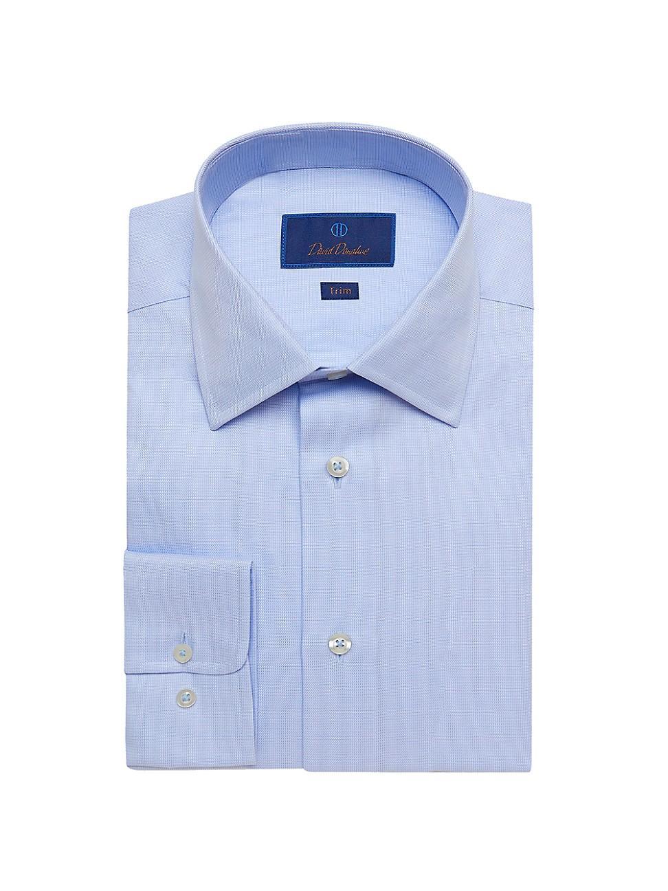 David Donahue Trim Fit Solid Dress Shirt Product Image