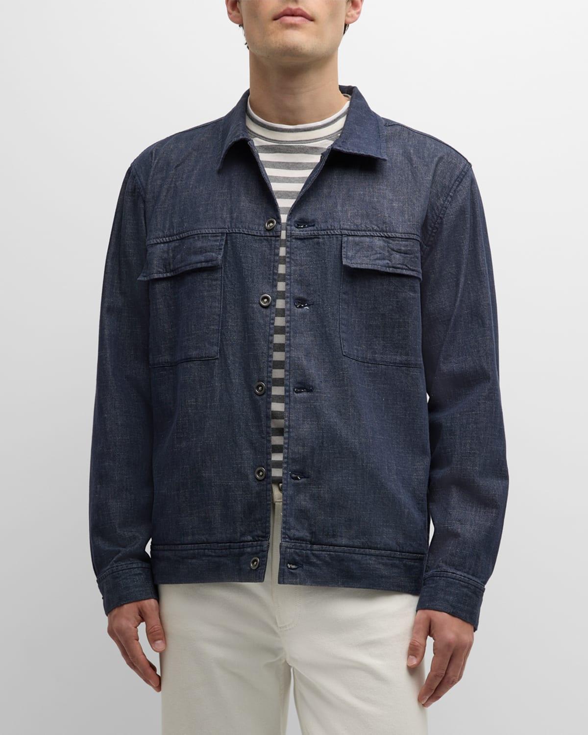 Mens Little Valley Chambray Trucker Jacket Product Image