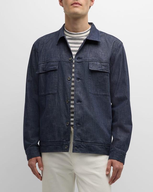 Mens Little Valley Chambray Trucker Jacket Product Image