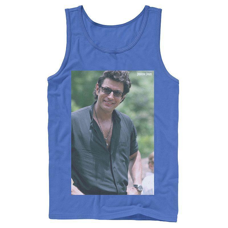 Mens Jurassic Park Jeff Goldblum Smile Poster Style Tank Top Athletic Grey Product Image