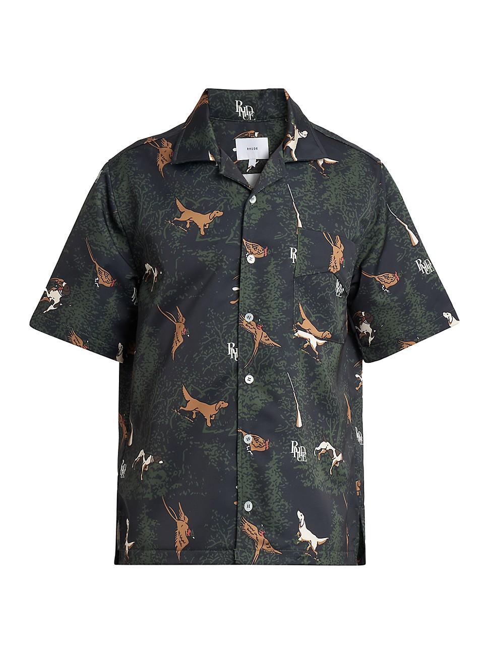 Mens Scramble Dog Abstract Short-Sleeve Shirt Product Image