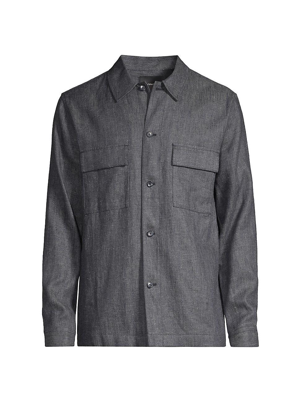 Vince Linen & Cotton Twill Shirt Jacket Product Image