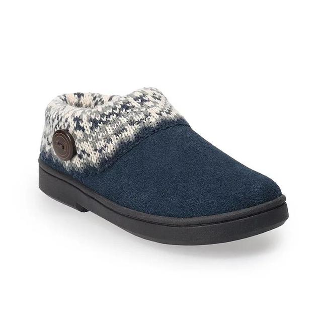 Clarks Womens Suede Sweater Clogs Blue Product Image