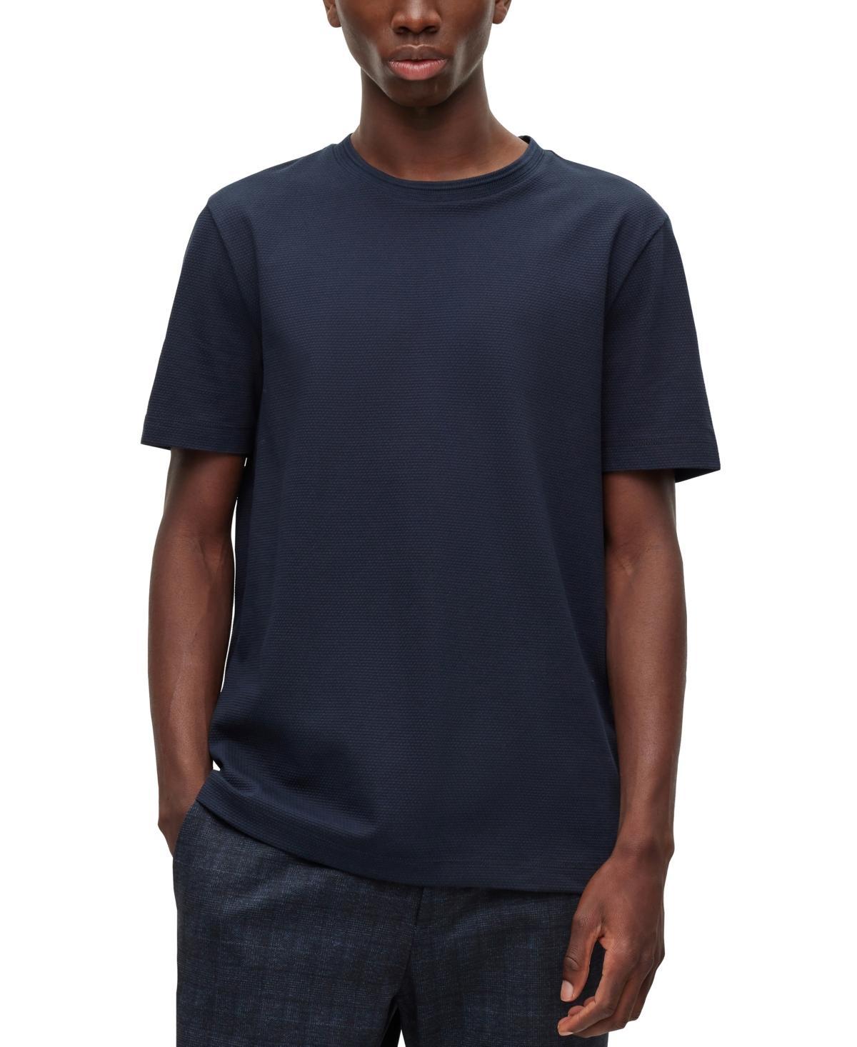 Boss Tiburt Regular Fit Textured Short Sleeve Tee Product Image