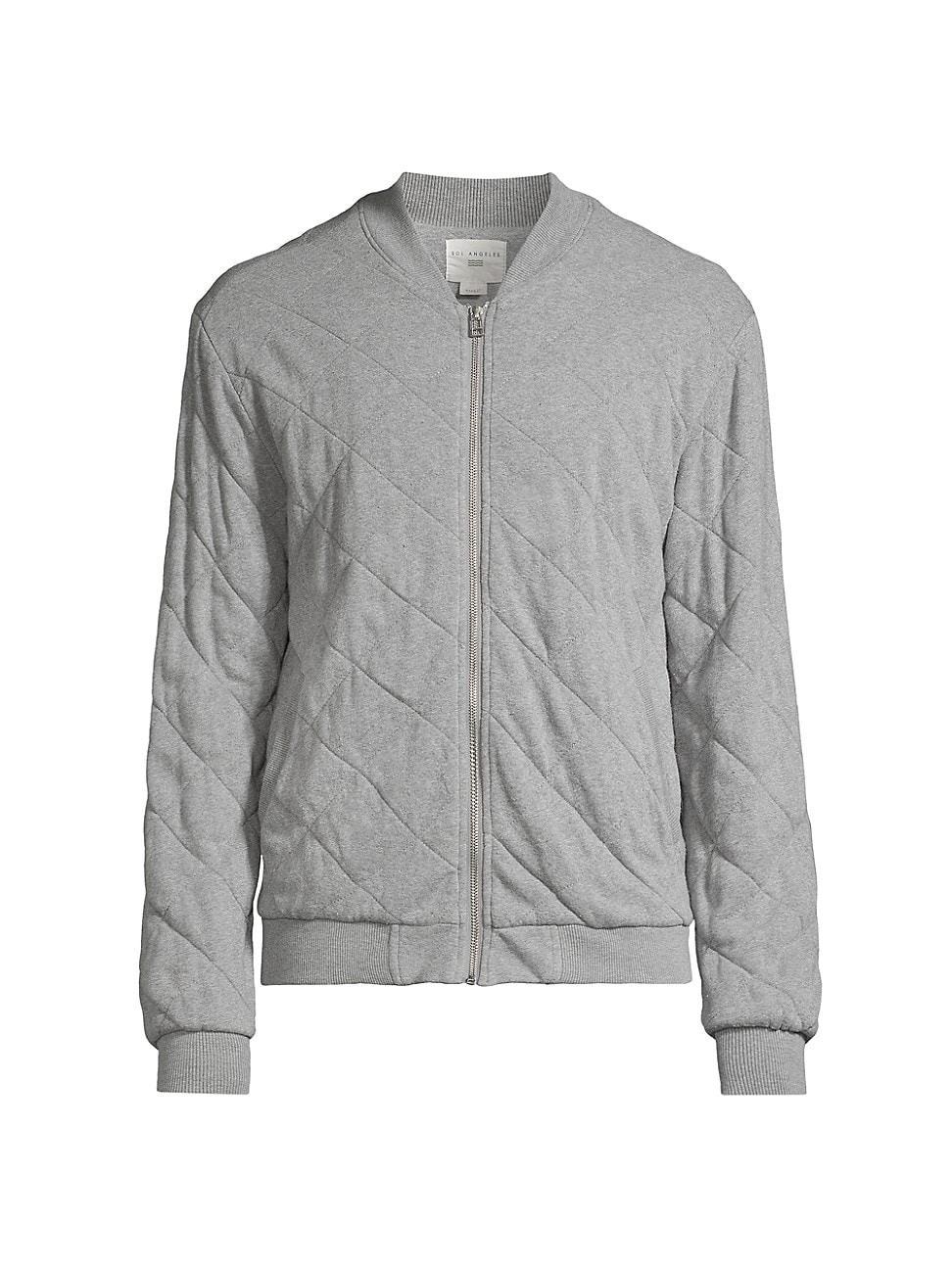 Mens Quilted Bomber Jacket Product Image