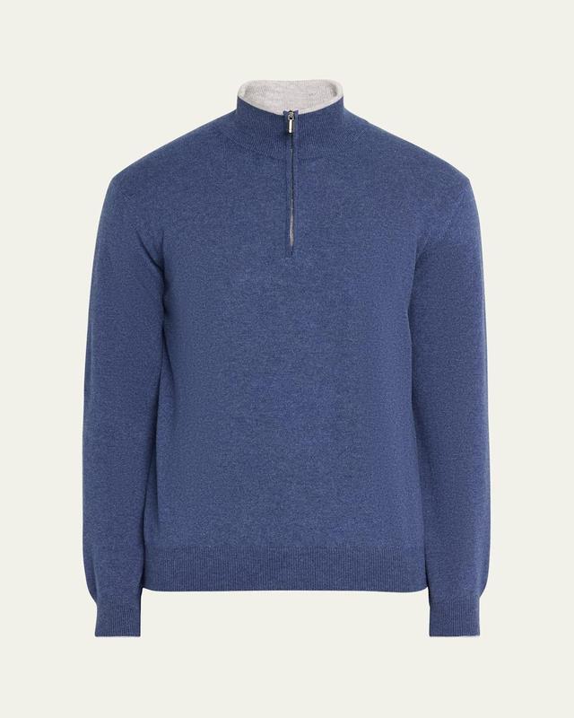 Mens Cashmere Quarter-Zip Sweater Product Image