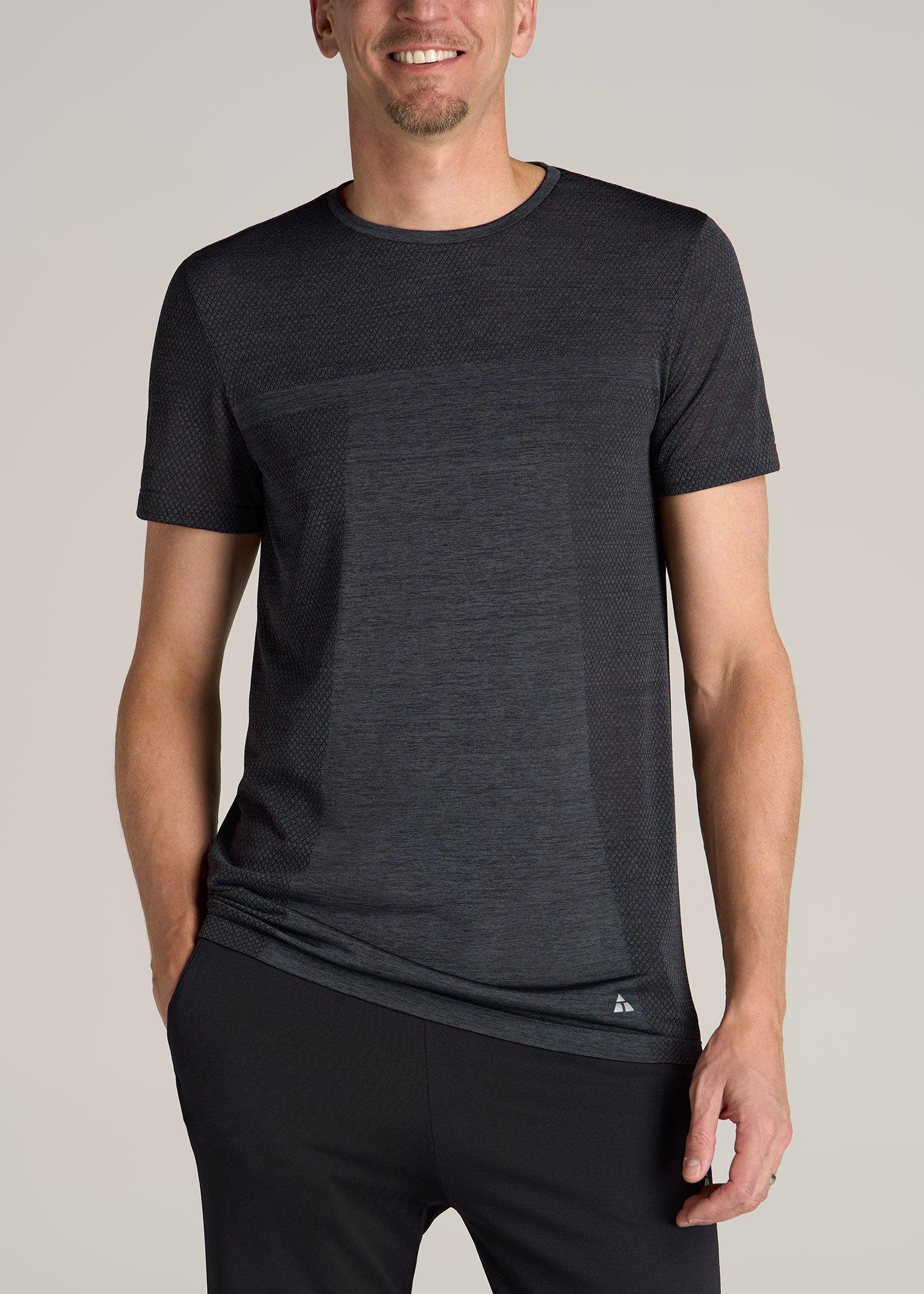 A.T. Performance MODERN-FIT Engineered Athletic Tall Tee in Charcoal Mix Product Image