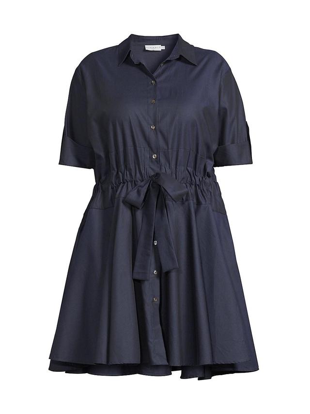 Womens Plus Meadow Tie-Waist Cotton Shirtdress Product Image