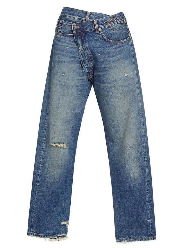 Womens Crossover High-Rise Jeans Product Image