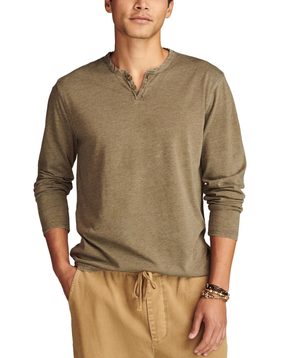 Lucky Brand Mens Long Sleeve Burnout Notch Shirt Product Image