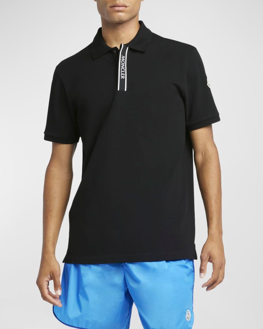 Moncler Logo Placket Short Sleeve Polo Shirt Product Image