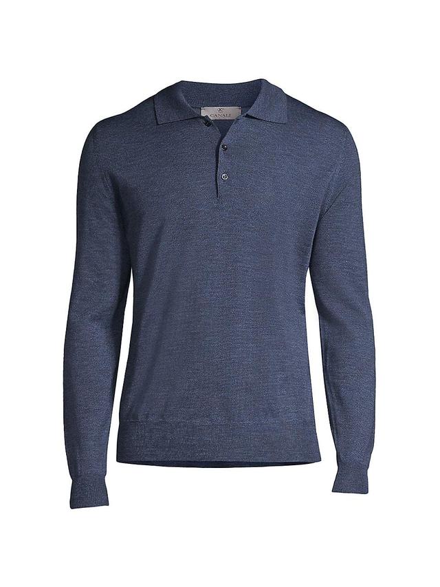 Mens Modern-Fit Wool Polo Shirt Product Image