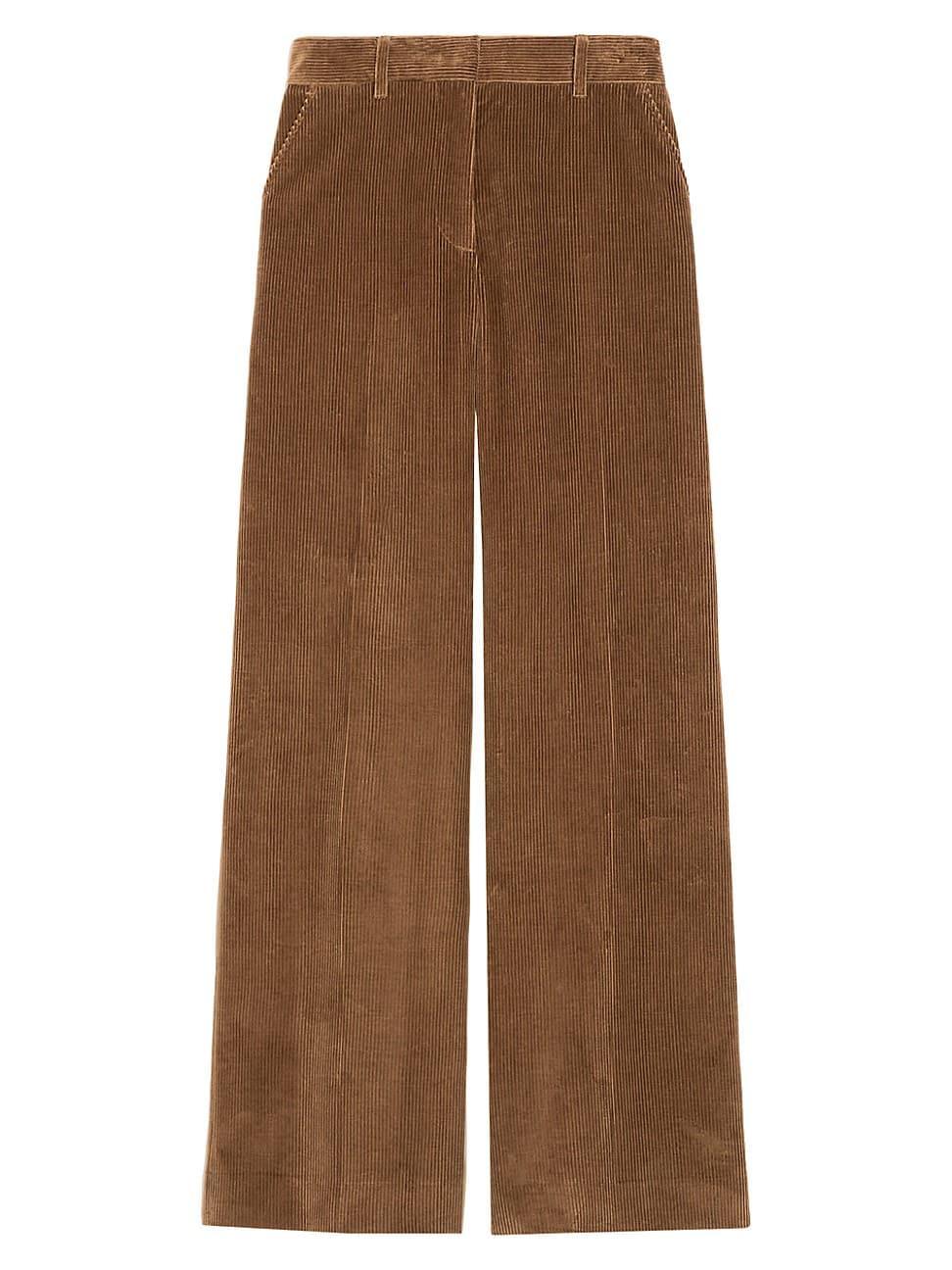 Womens Tania Corduroy Straight-Leg Pants Product Image