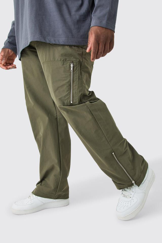 Plus Fixed Waist Relaxed Peached Cargo Trouser | boohooMAN USA Product Image