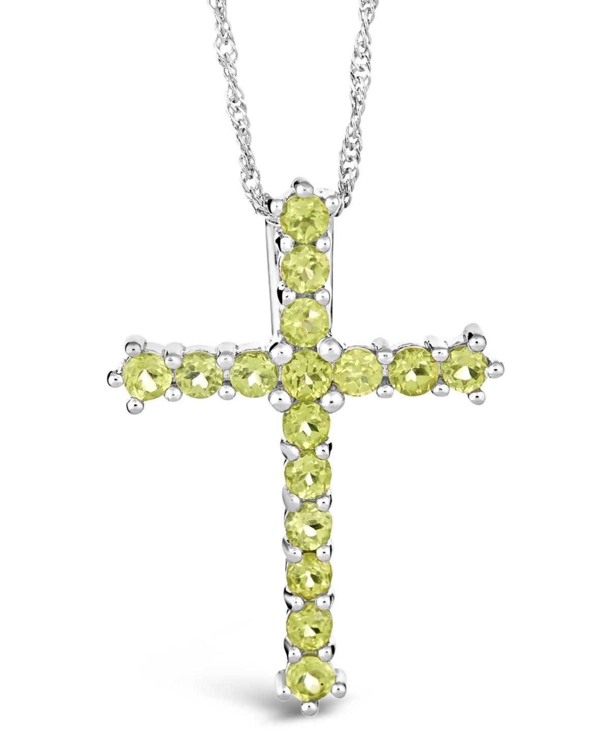 Celebration Gems Sterling Silver Garnet Cross Pendant, Womens Red Product Image