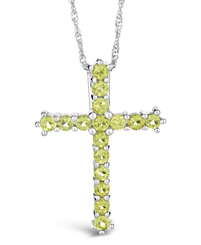 Celebration Gems Sterling Silver Garnet Cross Pendant, Womens Red Product Image