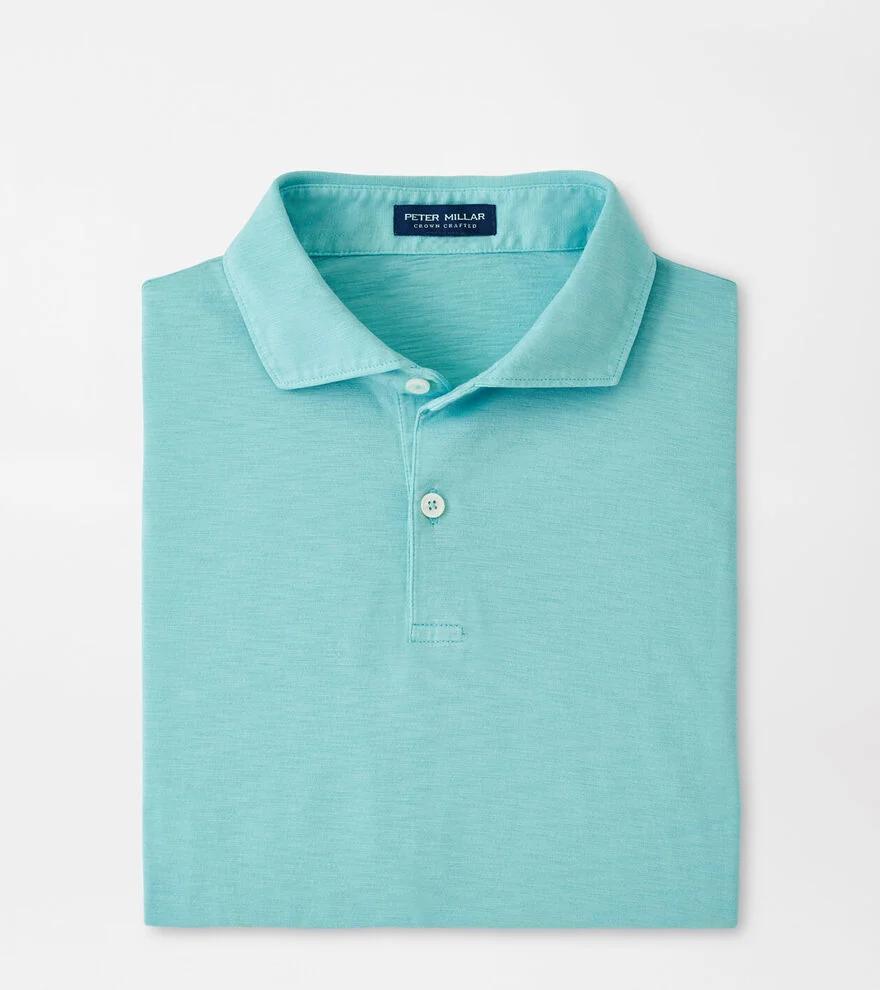 Peter Millar Mens Journeyman Short Sleeve Polo | Color: Capri Breeze | Size: L Product Image