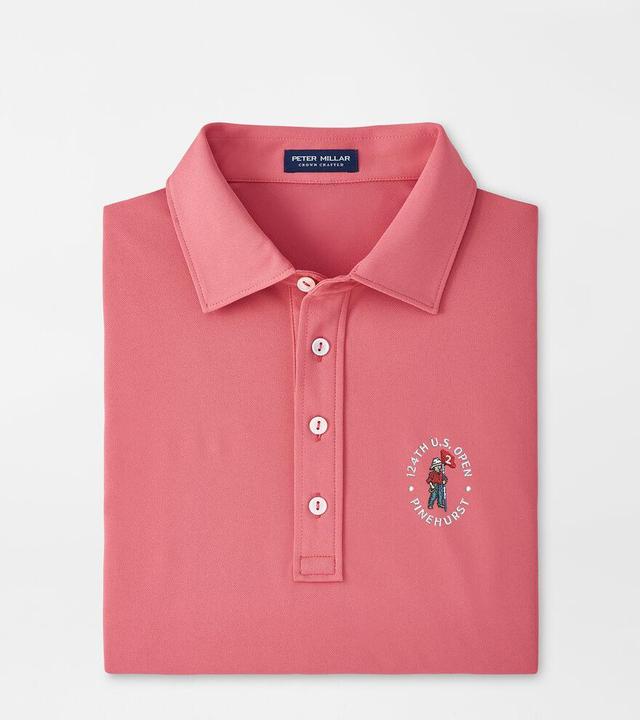 Peter Millar Mens 124th U.S. Open Soul Performance Mesh Polo | Color: Cape Red | Size: XL Product Image