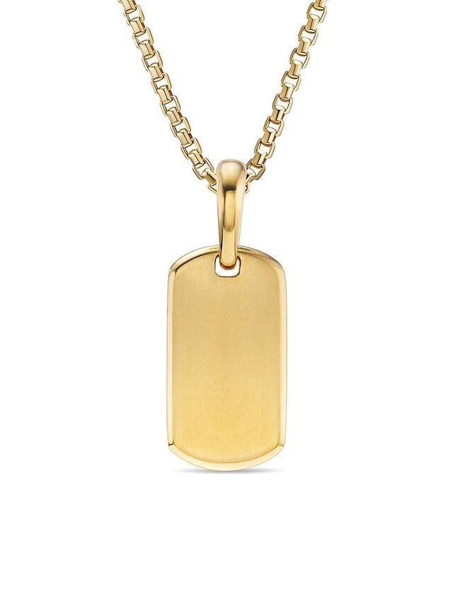 Mens Chevron Tag in 18K Yellow Gold, 21mm Product Image