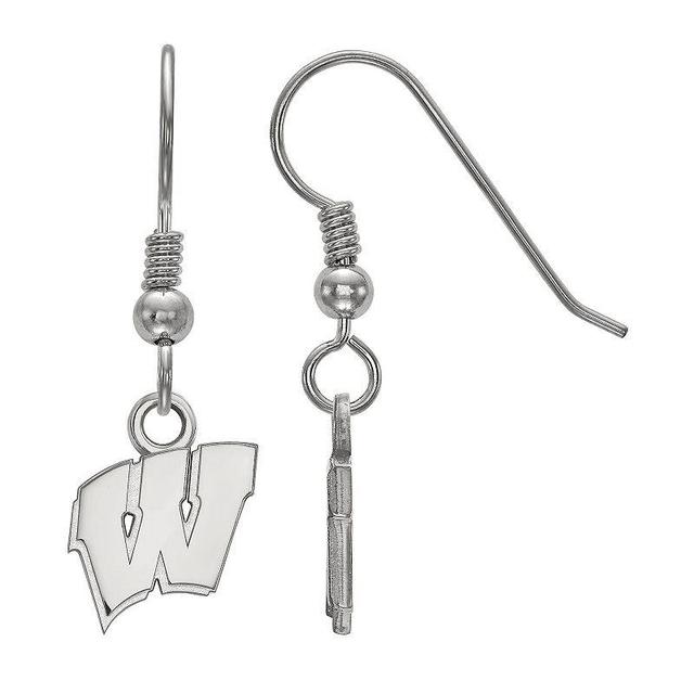 LogoArt Sterling Silver Wisconsin Badgers Dangle Earrings, Womens Product Image